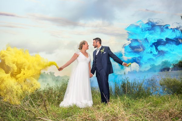 mariage Manon et David, la complémentarité des couleurs